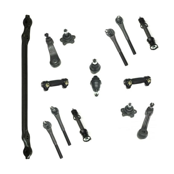 16 Pc Center Link Tie Rod Ends Adjusting Sleeves Pitman Arms Ball Joints Sway Bar Link Idler Arm Bracket Assembly Steering & Suspension Fits select: 1992-1999 CHEVROLET GMT-400