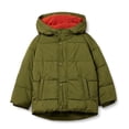 thumbnail image 5 of Lmnyox Hooded Puffer Jackets for Kids Plain Button Down Padded Coats Winter Cozy Puffy Outwears with Pockets, 5 of 8