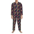 thumbnail image 3 of Naloa Cute Animal Men’s Pajamas Set - Long Sleeve Button Down Sleep Shirt and Pajama Bottoms Sleepwear Set-XX-Large, 3 of 7
