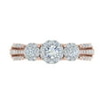 thumbnail image 3 of 3/4 Carat 3-Stone Diamond Engagement Ring in 14K Rose Gold (Ring Size 4.75), 3 of 6
