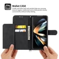 thumbnail image 5 of SaniMore for Samsung Galaxy Z Fold 3 Magnetic Flip Wallet Case with Cross Body Strap, PU Leather Case with Card Slot & Multi-Angle Kickstand Shockproof Protective Case for Girls Ladies, Black, 5 of 8