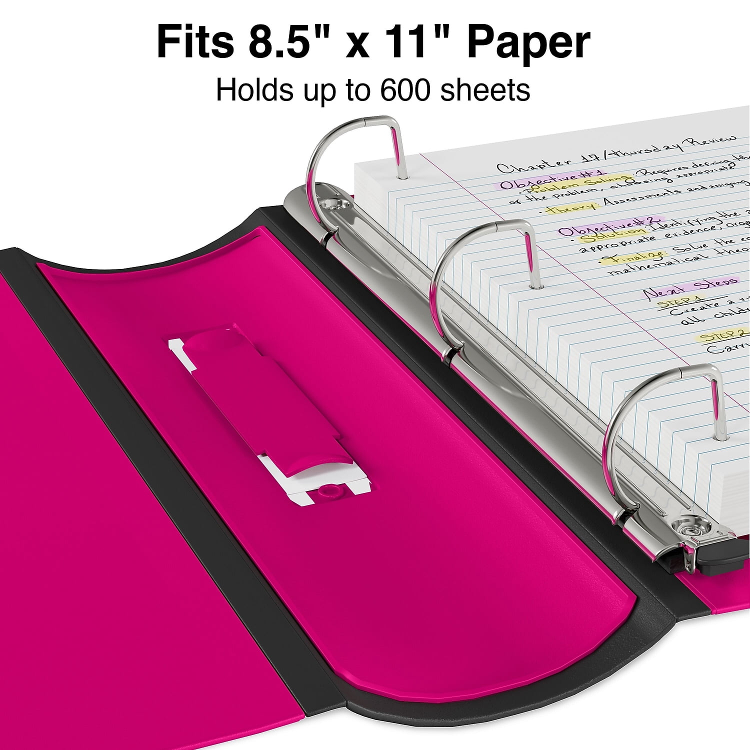 Staples 3" 3-Ring Better Binder Pink 2/Pack ST55890-CCVS