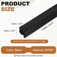 thumbnail image 2 of Door Weather Stripping 9.8FT, 13mm W x 12mm H EPDM Car Door Rubber Edge Trim Seal Strip Gasket with Side Bulb Fit 0.5mm to 2.5mm Edge for Electrical Cabinet Car Boat Truck, Black, 2 of 7