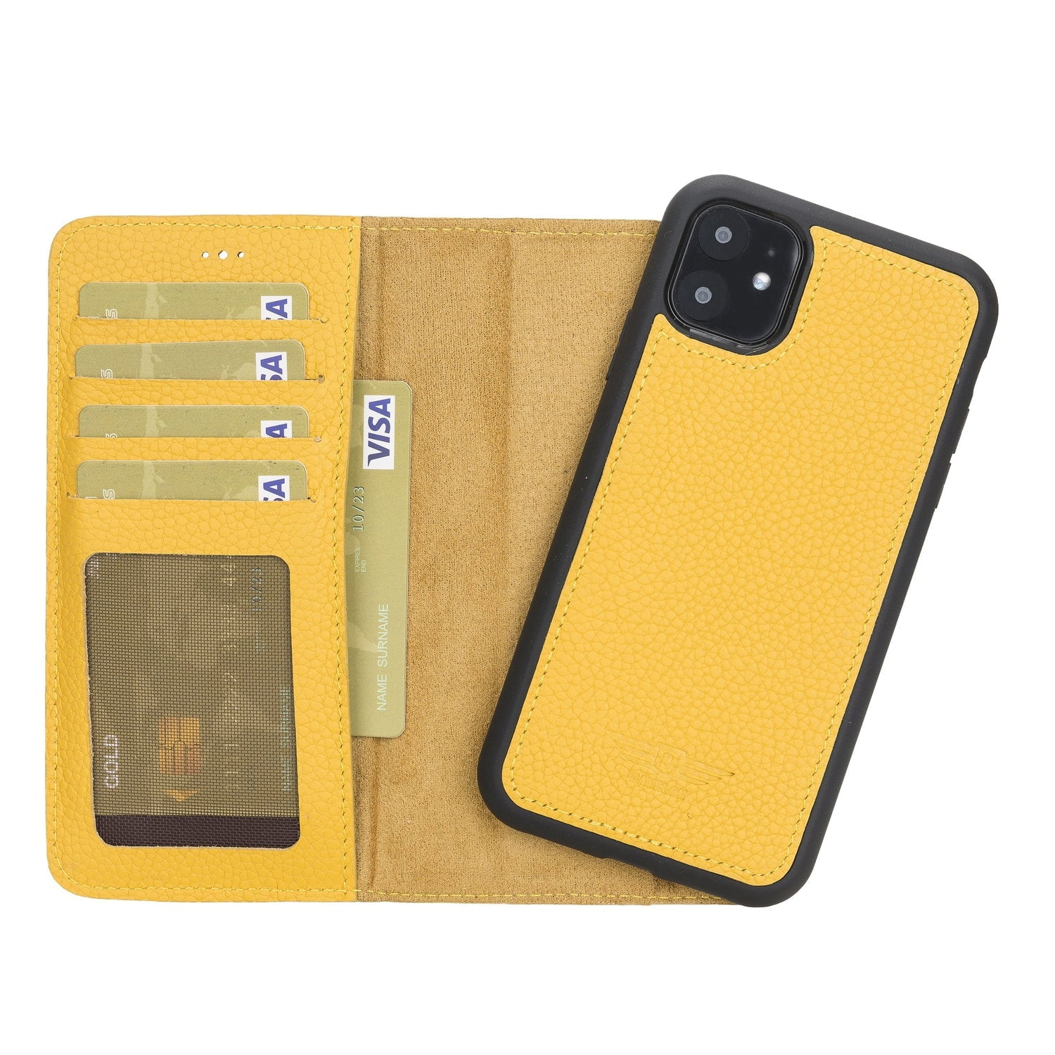 iPhone 11 6.1 Full Grain Leather Detachable Wallet Case