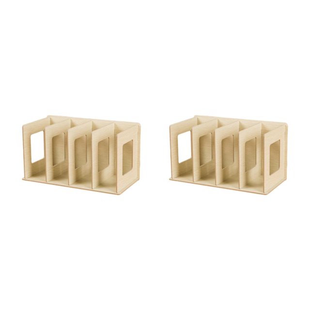 Naiovety Almacenamiento de bastidores de CD Almacene y exhiba CD con estilo con bastidores de CD multifunción Almacenamiento Book End Oak Roble 2piezas