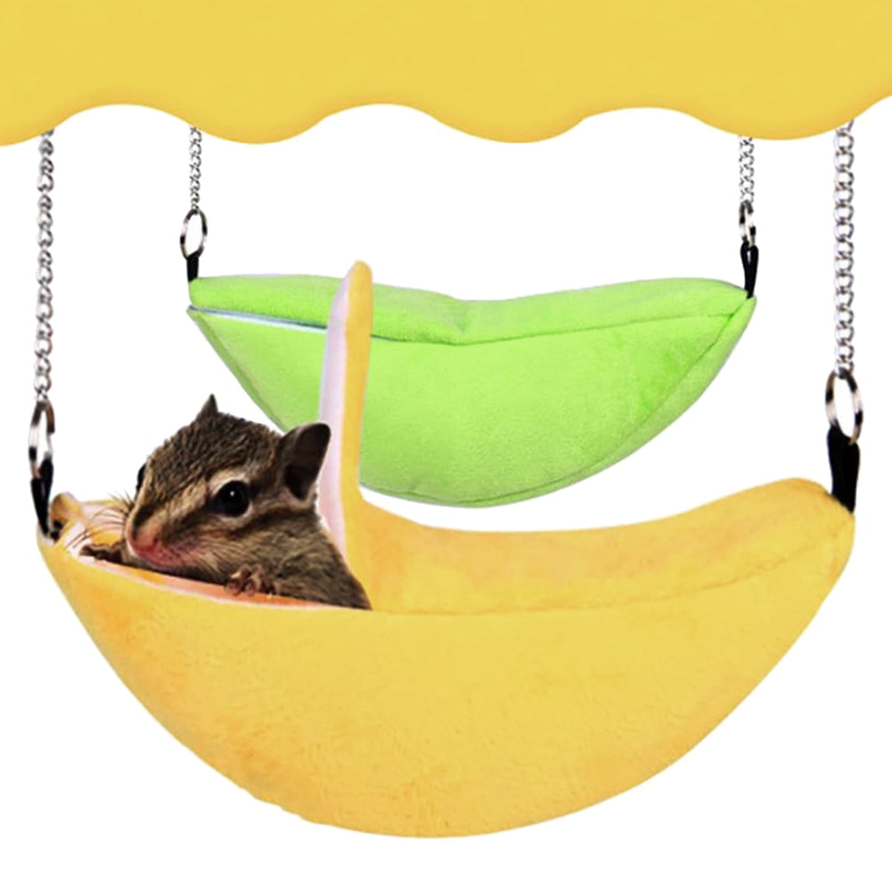 Aofa Banana Hamster Bed House Hammock Small Animal Warm Bed House Cage