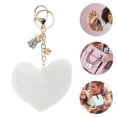 thumbnail image 3 of Ofertas Únicas 1 Pc Charm de Bolso de Corazón con Borlas Accesorios de Bolsa Blanco, 3 of 5