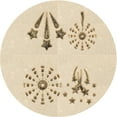 thumbnail image 1 of Ahgly Company Indoor Round Patterned Peach Beige Area Rugs, 3' Round, 1 of 6