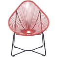 thumbnail image 3 of Acapulco Indoor Outdoor Steel Papasan Lounge Chair with Brick Red Rope, 3 of 11