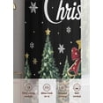 thumbnail image 2 of Black Christmas Sheer Curtains 45 Inch Length 2 Panels Set, Semi Transparent Voile Rod Pocket Curtains for Living Dining Room Bedroom Drapes Snowflake Xmas Christmas Tree, 2 of 8
