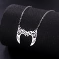 thumbnail image 1 of EUEAVAN Silver Mask Pendant Necklace Stainless Steel Bead Chain Jewelry, 1 of 6