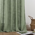 thumbnail image 4 of Cortinas Joydeco de Lino, 213 cm de Largo, Juego de 2 Paneles, Verde Loden, 4 of 9