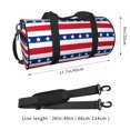 thumbnail image 4 of KLL American Patriotic Stars And Stripes Duffle Bag For Men Women Sport Gym Fitness Tote Travel Training Workout Basketball Football Weekender, 4 of 8