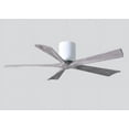 thumbnail image 7 of Matthews Fan Company IR5H-BN-WA-52 - Irene-5H five-blade flush mount paddle fan in Brushed Nickel finish with 52” solid walnut tone blades.&nbsp;, 7 of 7
