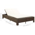 thumbnail image 4 of vidaXL 2-Person Sunbed with Cushion Brown Poly Rattan, 4 of 5