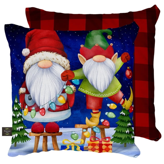 Briarwood Lane Indoor/Outdoor Pillow 17x17 Christmas Gnomes For Christmas Pillow