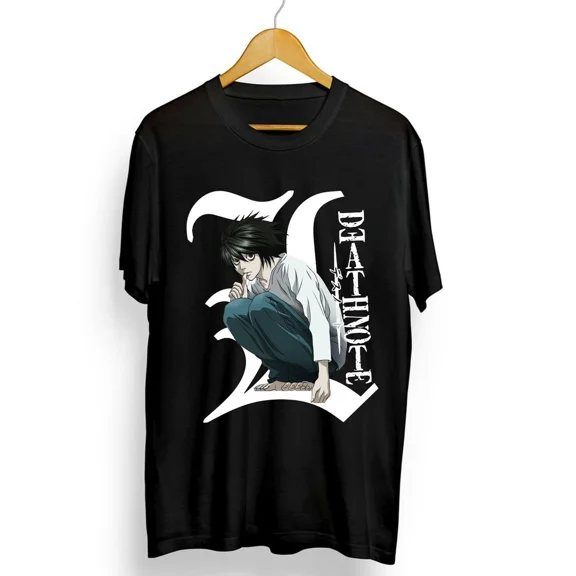 Reprint Rare VINTAGE Death Note L New shirt,2022 Graphic Anime T-Shirt Size S to 5XL
