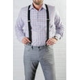 thumbnail image 4 of E-Living Store Men's 30mm Woven Expandable Braided Stretch Suspenders w/ Heavy Duty Clips, Dark Grey, 4 of 8