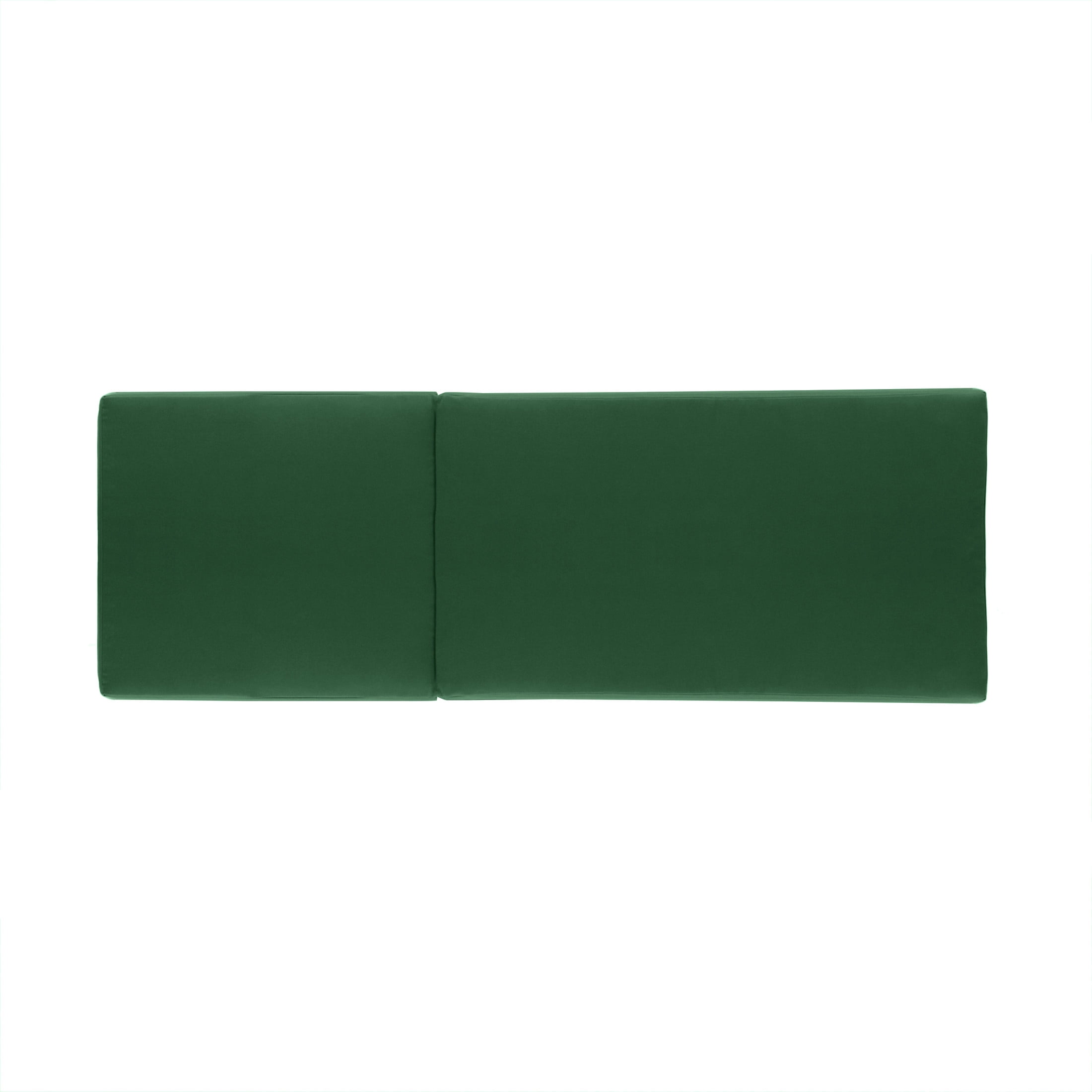 Christopher Knight Home 4" Thick Chaise Lounge Cushion, 2-Section Foldable Design, Green