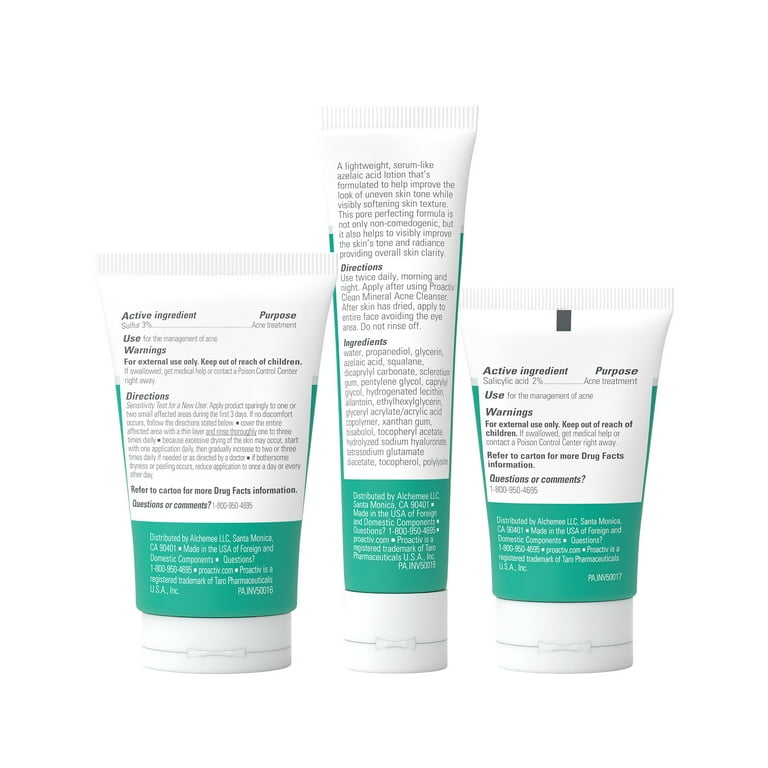 Proactiv Clean 3 Step Acne Kit, Teen Facial Cleanser, Hydrator