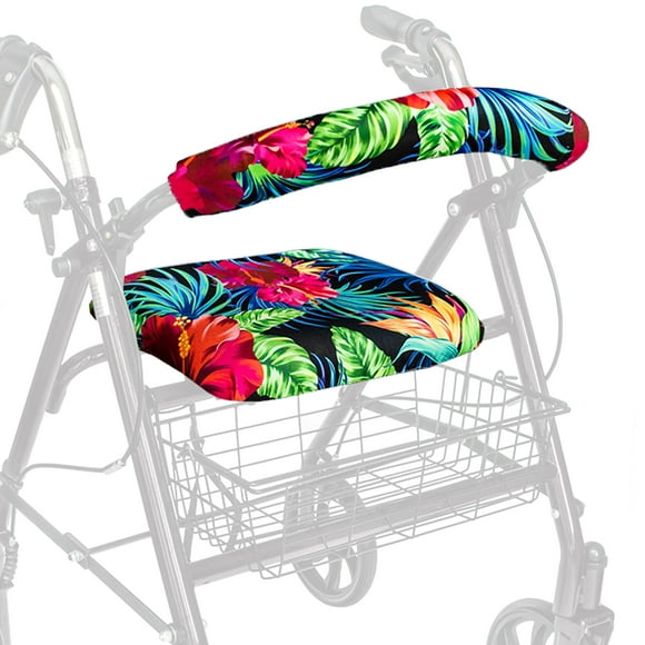 Top Glides Universal Rollator Walker Seat and Backrest Covers (Tropical)