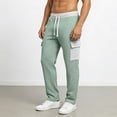thumbnail image 7 of MELDVDIB Mens Cargo Pants Solid Color Ripstop Waterproof Straight Leg Pants Drawstring Waisted Jogger Work Pants with Multi Pockets, 7 of 7