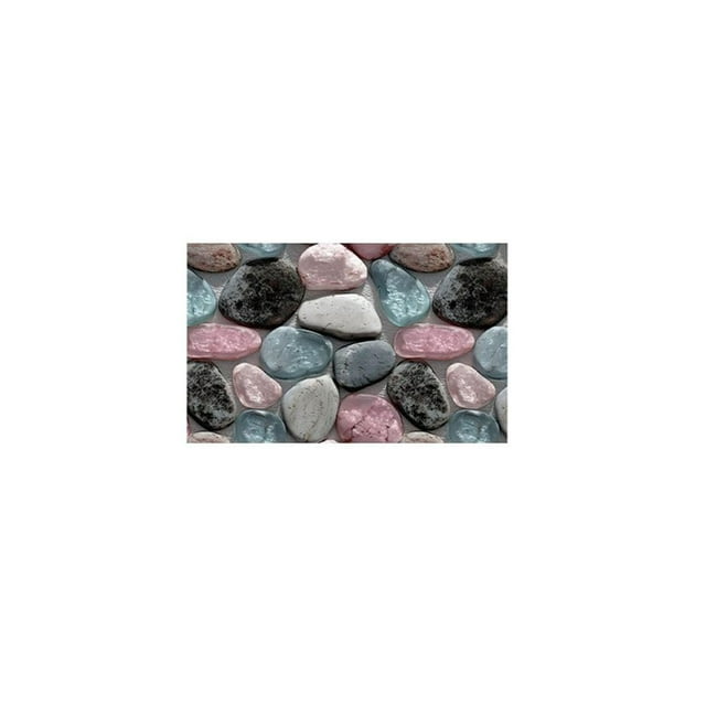 TIELUTT Corridor Stone Patterned Carpet 3D Pebble Pattern Entrance Carpet Washable Knitted Blanket with Tassels Bed Throws Classroom Small Rug Dining Room Rugs for under Table 6x9 Knit Blanket Throw