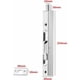 thumbnail image 2 of Cerradura de embutir multipunto para puerta corrediza de vidrio para patio, cerradura de seguridad de acero inoxidable con funciones de seguridad mejoradas, mecanismo de bloqueo oculto para seguridad, 2 of 5