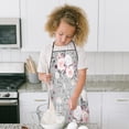 thumbnail image 4 of Pioneer Flower Floral Print Pattern Kids Aprons for Girls and Boys,Adjustable Neck Strap Toddler Aprons for Kids Cooking Baking, 4 of 7