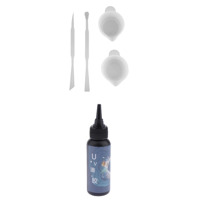 veasfak 5x Colle Résine (20g) Outils de Moulage Résine DIY Kits d'Outils Grattoir Époxy