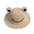 thumbnail image 1 of Sombrero De Cubo De Paja Sombrero De Sol De Animal Kawaii Gorra De Pescador De Ala Ancha Gorra De Playa De Viaje De Verano Speravity AP006661-02, 1 of 6