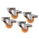 thumbnail image 1 of 4x Ruedas Industriales De Nylon De Resistencia Con Ruedas De Ruedas De Ruedas De Ruedas Con Ruedas De " DYNWAVEMX Ruedas de servicio pesado con freno, 1 of 8