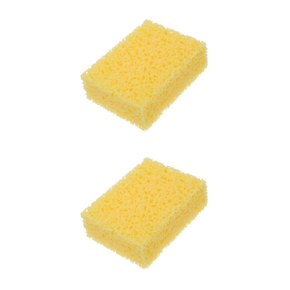 Worgeous 2pcs Pottery Sponges For Clay Artist Art Craft Sponge Ceramics Tools Sponges Diy Painting Drawing Sponge Kitchen Cleaning Sponge For Home Wall Ceramics Crafts Yellow