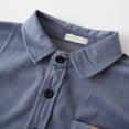 thumbnail image 7 of SonxaHe Little Boy's Shirt Long Sleeve Button Up Comfy Gentleman Solid Casual Autumn Blouse Clothes Blue,Sized 6-7, 7 of 7
