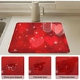 thumbnail image 4 of Happy Valentine''s Day Glitter Red Hearts Dish Drying Mat for Kitchen Counter Absorbent Microfiber Drying Pad Dish Mats for Kitchen Countertops 18x16 Inch,Medium, 4 of 6