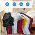 thumbnail image 4 of Eagle Cooling Blanket,Lightweight Breathable Summer Throw Blanket with Double Sided Cold Effect,Rustic Independence Day Red Blue Star Striped Flag Picnic Blankets Bed Sheet for Hot Sleepers 30"x40", 4 of 8