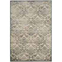 SAFAVIEH Paradise Nancy Damask Floral Area Rug, Cream/Slate Blue, 4' x 5'7"