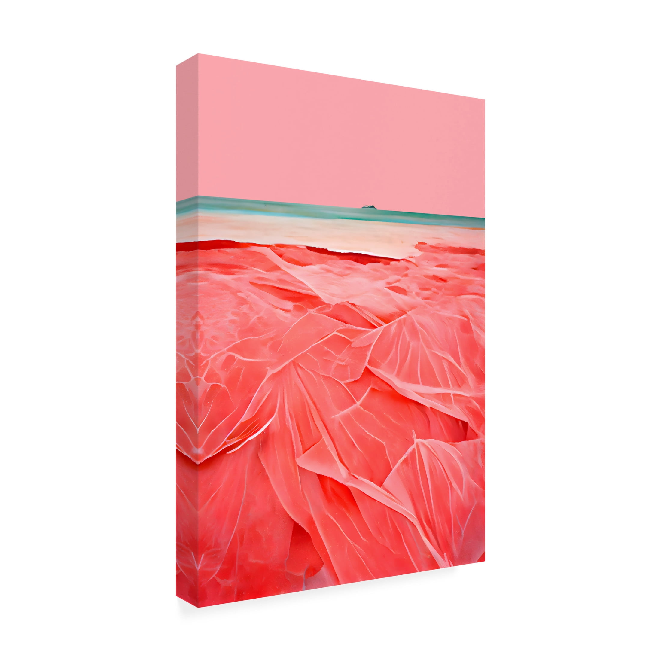 Canvas Wall Art - Treechild 'Coral Beach' Wall Art for Living Room, Bedroom, or Office D?cor by Trademark Fine Art - 12 x 19 Inches