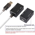 thumbnail image 3 of USB to RJ45 Extender Over Cat5 Cat5e Ethernet Cable Extension Adapter Set Connection up to 200ft, 3 of 7