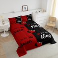 thumbnail image 4 of His And Hers Bedding Set King And Queen Crown Comforter Set For Couple Men Women Mr Mrs,Valentine'S Day Wedding Down Comforter Gifts,Romantic Love Heart Bed Set 3 Pcs Full Size, 4 of 7