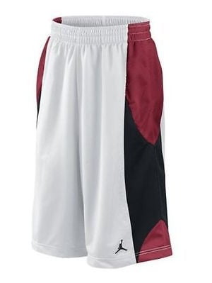 Opaco Están familiarizados Jarra Nike Air Jordan Durasheen White/Red/Black Men's Basketball Shorts Size S -  Walmart.com