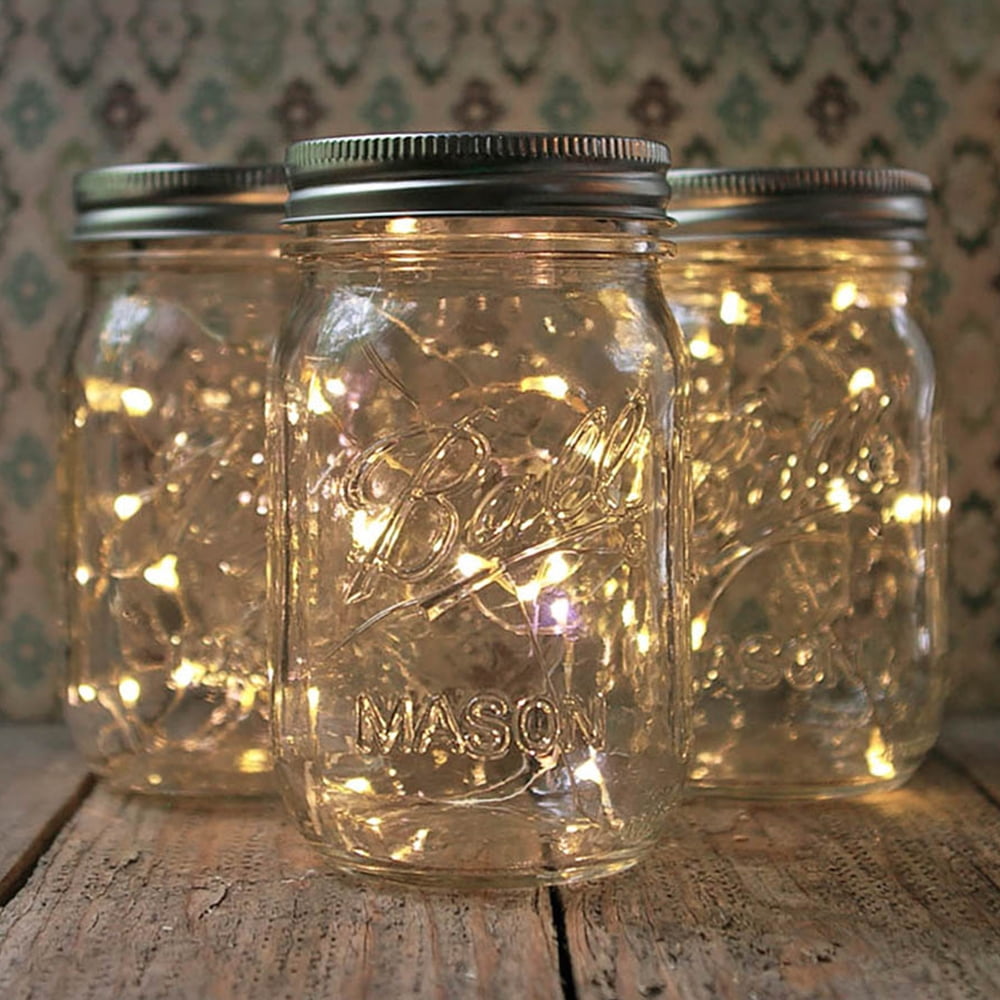 Table Decor Mason Jar Fairy Lights Pint Small Mouth Warm White Set Table Decor Mason Jar Fairy Lights Pint Small Mouth Warm White Set Of 3 Com