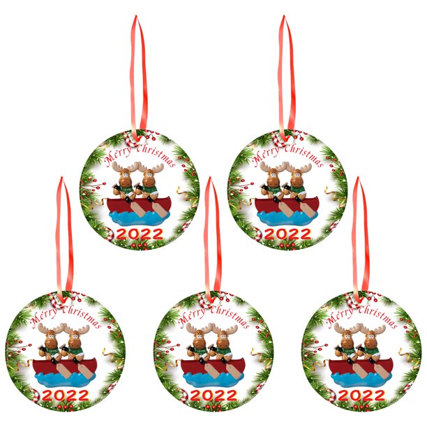 Fiudx Colgante de Árbol de Navidad, Adorno Conmemorativo Humorístico de 2022, Diseño Único para Decoración Navideña, con Temática de Muérdago y Envoltura de Regalos, Perfecto para Familiares y Amigos