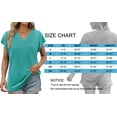 thumbnail image 6 of MOSHU V Neck T-Shirts for Womens Side Split Short Sleeve Shirts Loose Fit Tee Dressy Casual Women Tops, 6 of 12