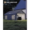 thumbnail image 2 of EastVita Heavy-Duty Carport Canopy with Roll-Up Windows Doors Waterproof Garage Tent Shelter for Cars Trucks Boats 180G Durable Tarp Cover, 2 of 7
