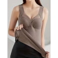 thumbnail image 3 of Conjunto de 3 camisetas sin mangas de malla en contraste, top térmico ajustado con cuello en V, lencería y ropa interior para mujer, 3 of 5