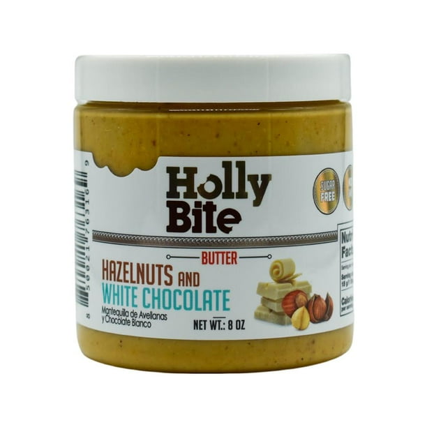 Holly Bite Hazelnuts and White Chocolate Butter, Healthy Hazelnut