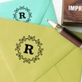 thumbnail image 3 of Printtoo Octagon Celtic Swirl Frame Letter R Initial Uppercase Monogram Wood Mounted Rubber Stamp, 3 of 4
