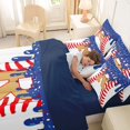thumbnail image 5 of Erosebridal Initial Alphabet R 7 Pieces Bedding Comforter Set,Ice Cream Baseball Kids Full Bedding Set For Ball Games Lover,Reversible navy blue, 5 of 7