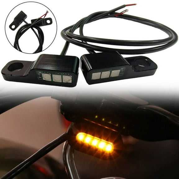 1Pair Motorcycle LED Turn Signal Light Motorbike Front Signal Indicator Lamp